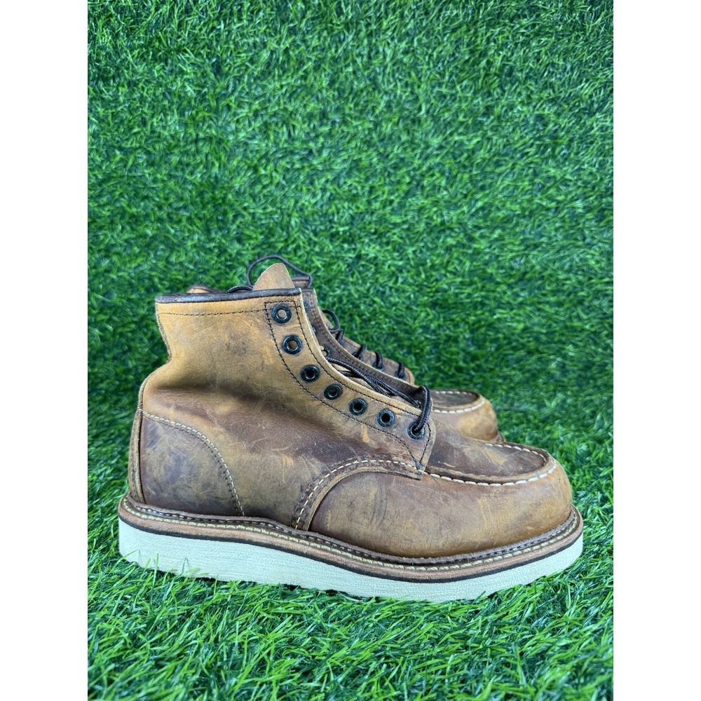 Red Wing Shoes 1907 Heritage Moc Toe Boots Mens 7.5 D Copper Rough & Tough